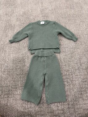 Olive+Scout Knit Matching Set - Sage Green Sweater & Pants